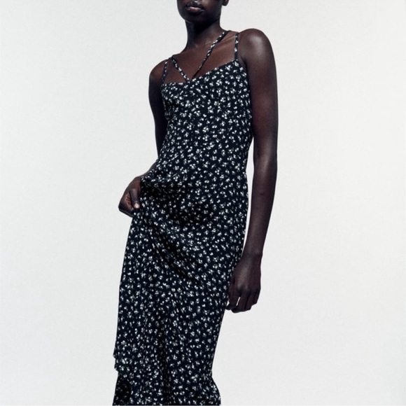 NEW ZARA FLORAL PRINT DRESS - Picture 3 of 6